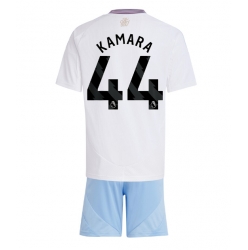Aston Villa Boubacar Kamara #44 Bortedraktsett Barn 2024-25 Kortermet (+ Korte bukser)