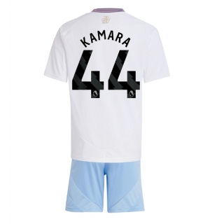 Aston Villa Boubacar Kamara #44 Bortedraktsett Barn 2024-25 Kortermet (+ Korte bukser)