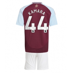 Aston Villa Boubacar Kamara #44 Hjemmedraktsett Barn 2024-25 Kortermet (+ Korte bukser)