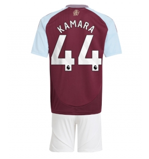 Aston Villa Boubacar Kamara #44 Hjemmedraktsett Barn 2024-25 Kortermet (+ Korte bukser)
