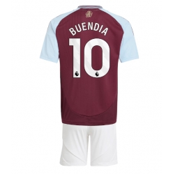 Aston Villa Emiliano Buendia #10 Hjemmedraktsett Barn 2024-25 Kortermet (+ Korte bukser)