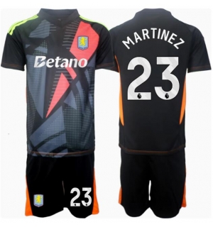 Aston Villa Emiliano Martinez #23 Keeper Bortedraktsett Barn 2024-25 Kortermet (+ Korte bukser)