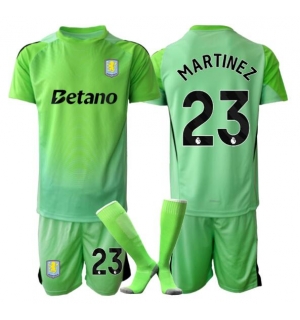 Aston Villa Emiliano Martinez #23 Keeper Bortedraktsett Barn 2025-26 Kortermet (+ Korte bukser)