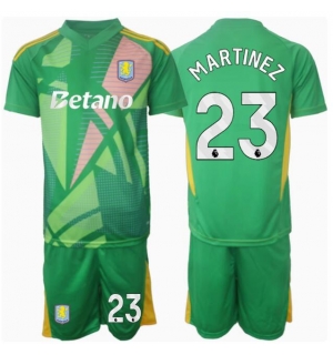 Aston Villa Emiliano Martinez #23 Keeper Hjemmedraktsett Barn 2024-25 Kortermet (+ Korte bukser)