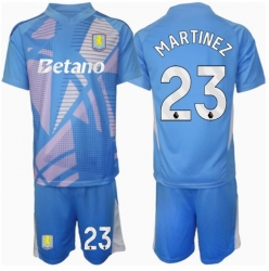Aston Villa Emiliano Martinez #23 Keeper Tredjedraktsett Barn 2024-25 Kortermet (+ Korte bukser)