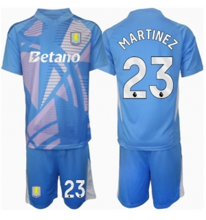 Aston Villa Emiliano Martinez #23 Keeper Tredjedraktsett Barn 2024-25 Kortermet (+ Korte bukser)