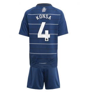 Aston Villa Ezri Konsa #4 Tredjedraktsett Barn 2024-25 Kortermet (+ Korte bukser)