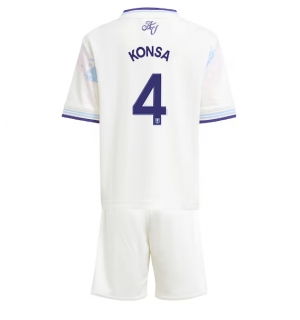 Aston Villa Ezri Konsa #4 Tredjedraktsett Barn 2025-26 Kortermet (+ Korte bukser)