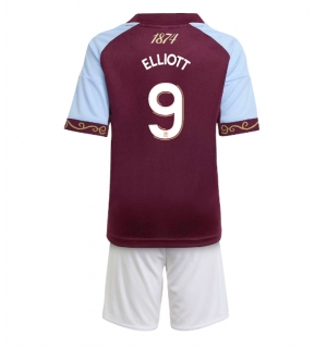 Aston Villa Harvey Elliott #9 Hjemmedraktsett Barn 2025-26 Kortermet (+ Korte bukser)