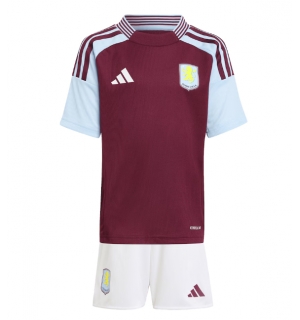 Aston Villa Hjemmedraktsett Barn 2024-25 Kortermet (+ Korte bukser)