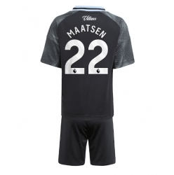 Aston Villa Ian Maatsen #22 Bortedraktsett Barn 2025-26 Kortermet (+ Korte bukser)