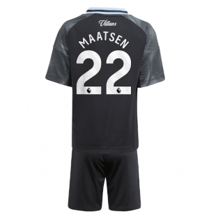 Aston Villa Ian Maatsen #22 Bortedraktsett Barn 2025-26 Kortermet (+ Korte bukser)
