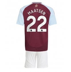 Aston Villa Ian Maatsen #22 Hjemmedraktsett Barn 2024-25 Kortermet (+ Korte bukser)