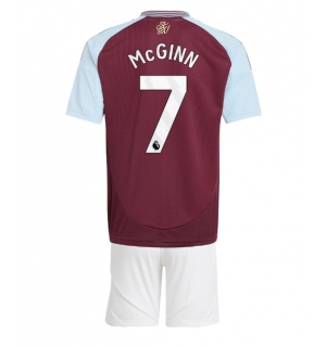 Aston Villa John McGinn #7 Hjemmedraktsett Barn 2024-25 Kortermet (+ Korte bukser)