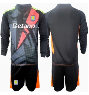 Aston Villa Keeper Bortedraktsett Barn 2024-25 Langermet (+ Korte bukser)