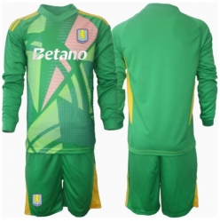 Aston Villa Keeper Hjemmedraktsett Barn 2024-25 Langermet (+ Korte bukser)