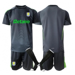 Aston Villa Keeper Hjemmedraktsett Barn 2025-26 Kortermet (+ Korte bukser)