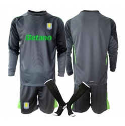 Aston Villa Keeper Hjemmedraktsett Barn 2025-26 Langermet (+ Korte bukser)