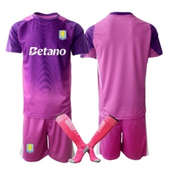 Aston Villa Keeper Tredjedraktsett Barn 2025-26 Kortermet (+ Korte bukser)