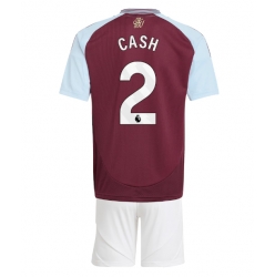 Aston Villa Matty Cash #2 Hjemmedraktsett Barn 2024-25 Kortermet (+ Korte bukser)