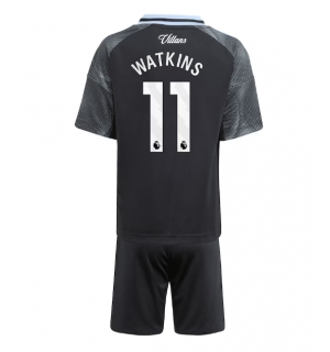 Aston Villa Ollie Watkins #11 Bortedraktsett Barn 2025-26 Kortermet (+ Korte bukser)