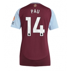 Aston Villa Pau Torres #14 Hjemmedrakt Dame 2024-25 Kortermet