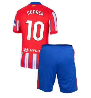 Atletico Madrid Angel Correa #10 Hjemmedraktsett Barn 2024-25 Kortermet (+ Korte bukser)