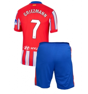 Atletico Madrid Antoine Griezmann #7 Hjemmedraktsett Barn 2024-25 Kortermet (+ Korte bukser)