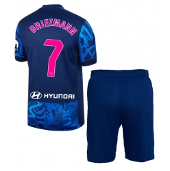 Atletico Madrid Antoine Griezmann #7 Tredjedraktsett Barn 2024-25 Kortermet (+ Korte bukser)