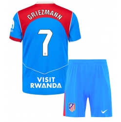Atletico Madrid Antoine Griezmann #7 Tredjedraktsett Barn 2025-26 Kortermet (+ Korte bukser)