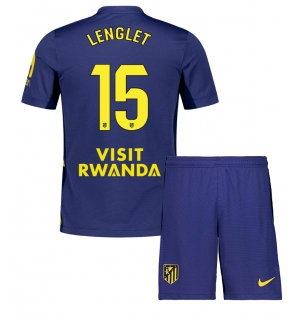 Atletico Madrid Clement Lenglet #15 Bortedraktsett Barn 2025-26 Kortermet (+ Korte bukser)