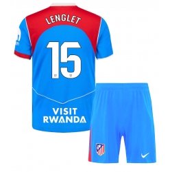 Atletico Madrid Clement Lenglet #15 Tredjedraktsett Barn 2025-26 Kortermet (+ Korte bukser)