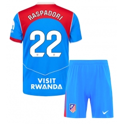 Atletico Madrid Giacomo Raspadori #22 Tredjedraktsett Barn 2025-26 Kortermet (+ Korte bukser)