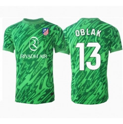 Atletico Madrid Jan Oblak #13 Keeper Bortedrakt 2024-25 Kortermet