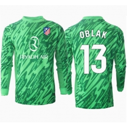 Atletico Madrid Jan Oblak #13 Keeper Bortedrakt 2024-25 Langermet