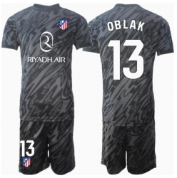 Atletico Madrid Jan Oblak #13 Keeper Hjemmedraktsett Barn 2024-25 Kortermet (+ Korte bukser)