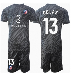 Atletico Madrid Jan Oblak #13 Keeper Hjemmedraktsett Barn 2024-25 Kortermet (+ Korte bukser)