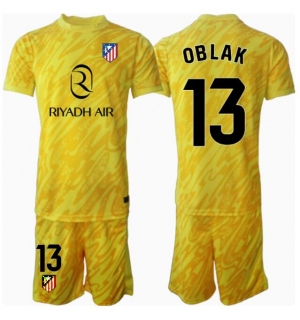 Atletico Madrid Jan Oblak #13 Keeper Tredjedraktsett Barn 2024-25 Kortermet (+ Korte bukser)
