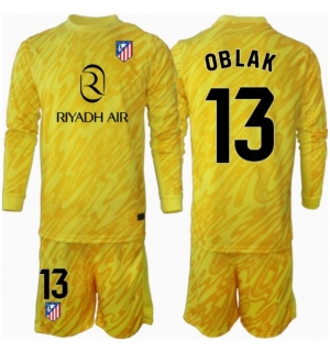 Atletico Madrid Jan Oblak #13 Keeper Tredjedraktsett Barn 2024-25 Langermet (+ Korte bukser)