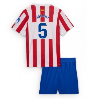 Atletico Madrid Johnny Cardoso #5 Hjemmedraktsett Barn 2025-26 Kortermet (+ Korte bukser)