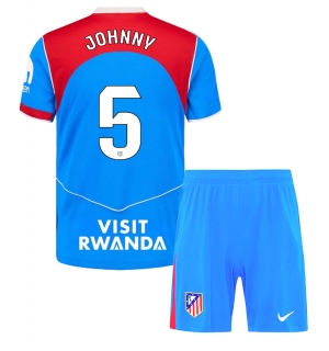 Atletico Madrid Johnny Cardoso #5 Tredjedraktsett Barn 2025-26 Kortermet (+ Korte bukser)