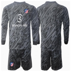 Atletico Madrid Keeper Hjemmedraktsett Barn 2024-25 Langermet (+ Korte bukser)