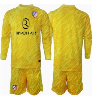 Atletico Madrid Keeper Tredjedraktsett Barn 2024-25 Langermet (+ Korte bukser)
