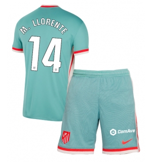 Atletico Madrid Marcos Llorente #14 Bortedraktsett Barn 2024-25 Kortermet (+ Korte bukser)