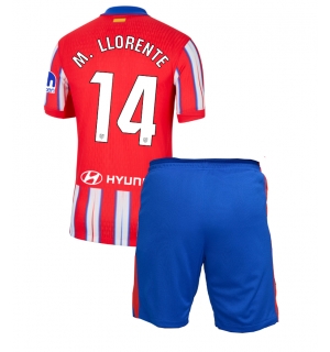 Atletico Madrid Marcos Llorente #14 Hjemmedraktsett Barn 2024-25 Kortermet (+ Korte bukser)