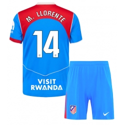 Atletico Madrid Marcos Llorente #14 Tredjedraktsett Barn 2025-26 Kortermet (+ Korte bukser)