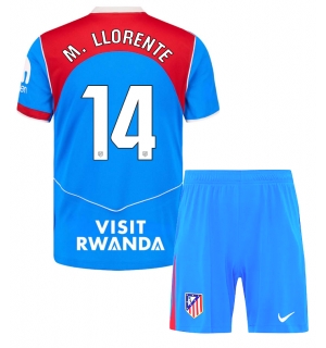 Atletico Madrid Marcos Llorente #14 Tredjedraktsett Barn 2025-26 Kortermet (+ Korte bukser)