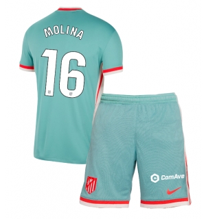 Atletico Madrid Nahuel Molina #16 Bortedraktsett Barn 2024-25 Kortermet (+ Korte bukser)