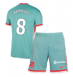 Atletico Madrid Pablo Barrios #8 Bortedraktsett Barn 2024-25 Kortermet (+ Korte bukser)