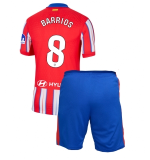 Atletico Madrid Pablo Barrios #8 Hjemmedraktsett Barn 2024-25 Kortermet (+ Korte bukser)